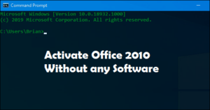 Office 2010 Activation without any Software
