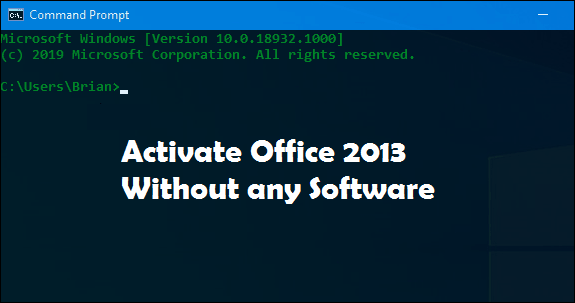 how to activate ms office 2013