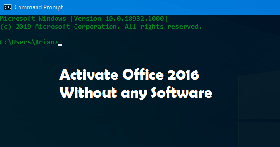 Office 2016 Activation without any Software