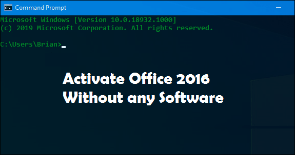 activate office command line